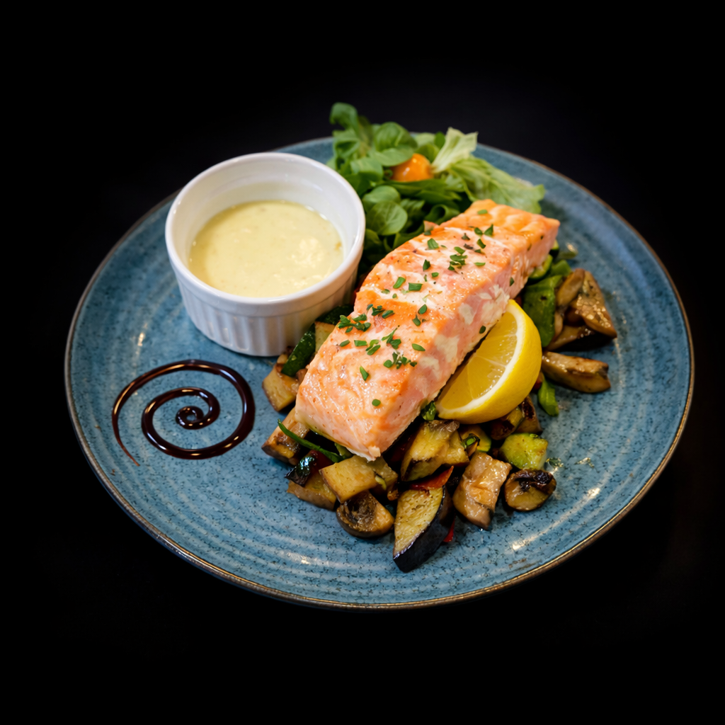 Steak z lososa na grile